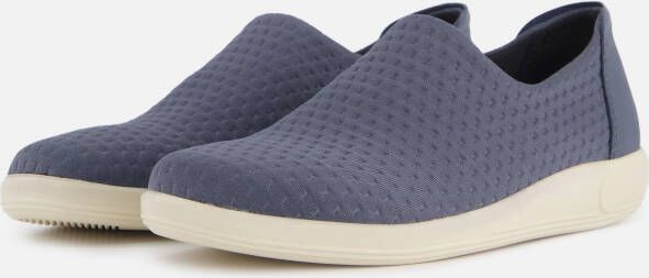 ECCO Soft 2.0 Instapper blauw Textiel