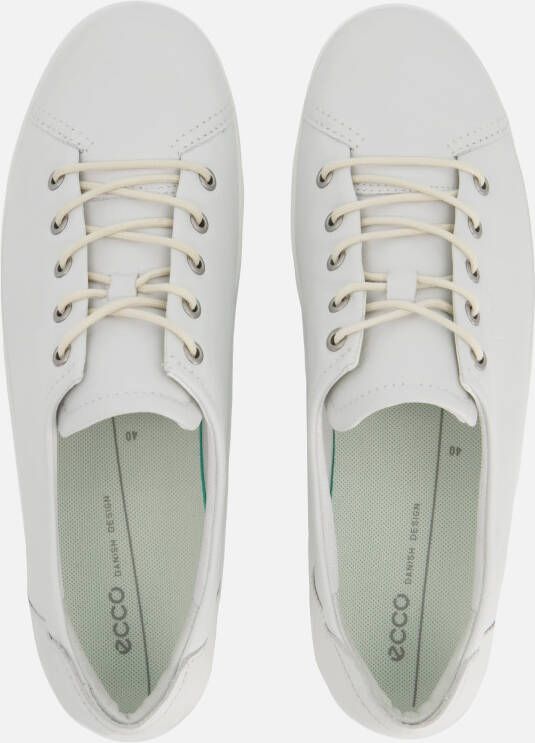 ECCO Soft 2.0 Veterschoenen wit Leer