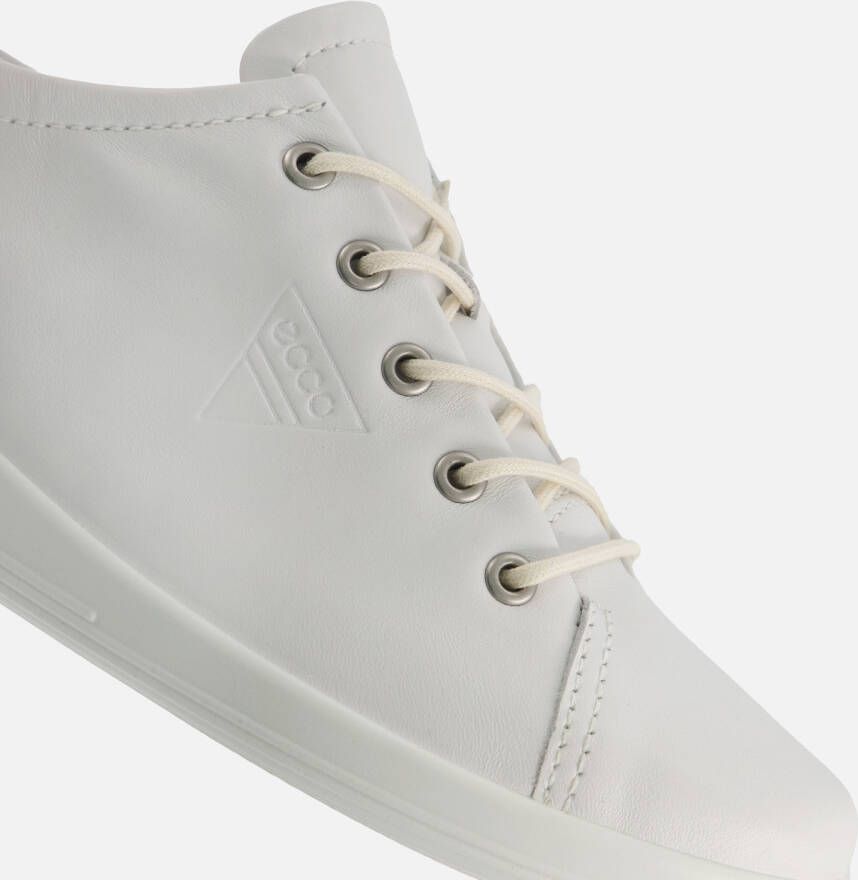 ECCO Soft 2.0 Veterschoenen wit Leer