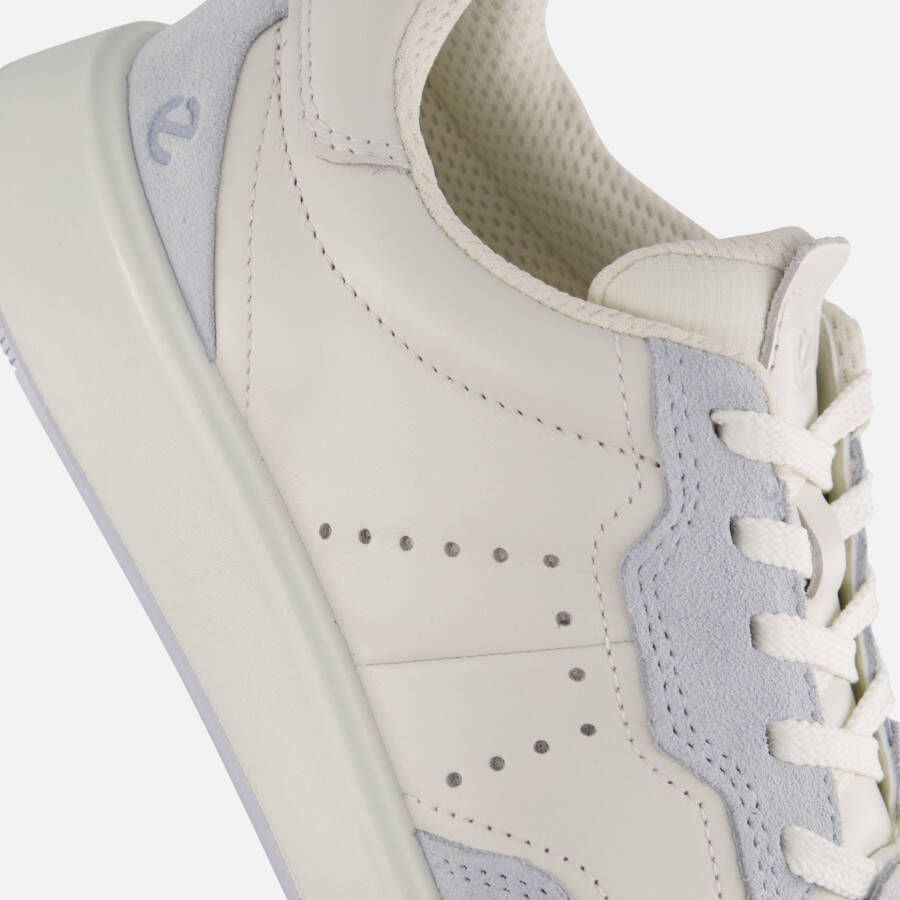 ECCO Street Court Sneakers wit Leer