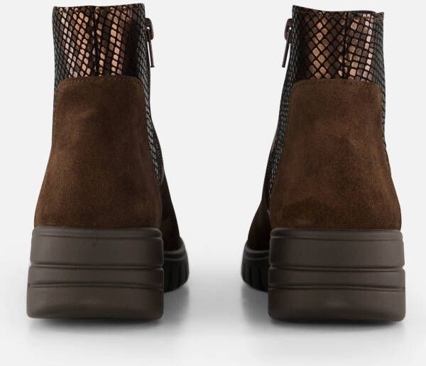 Feyn Enkellaarsjes bruin Suede