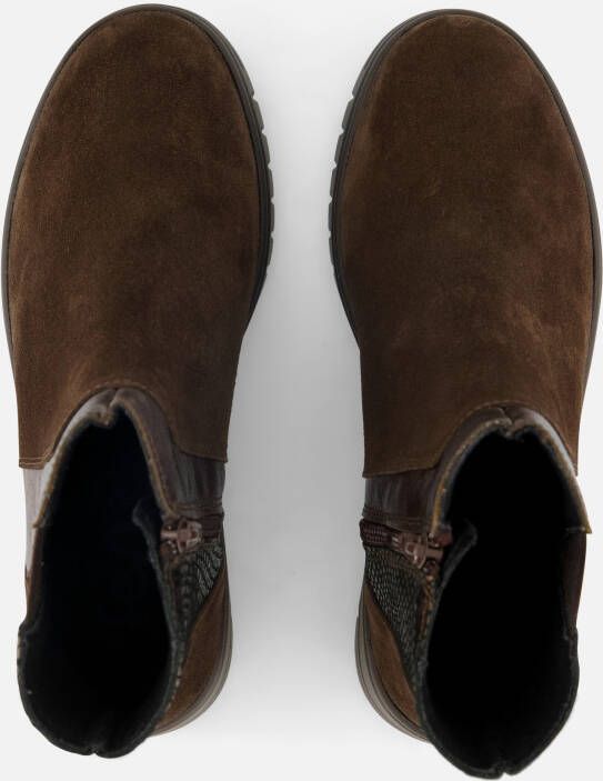 Feyn Enkellaarsjes bruin Suede