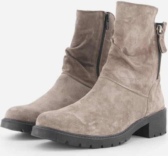 Feyn Joe Enkellaarsjes taupe Suede