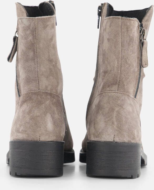 Feyn Joe Enkellaarsjes taupe Suede