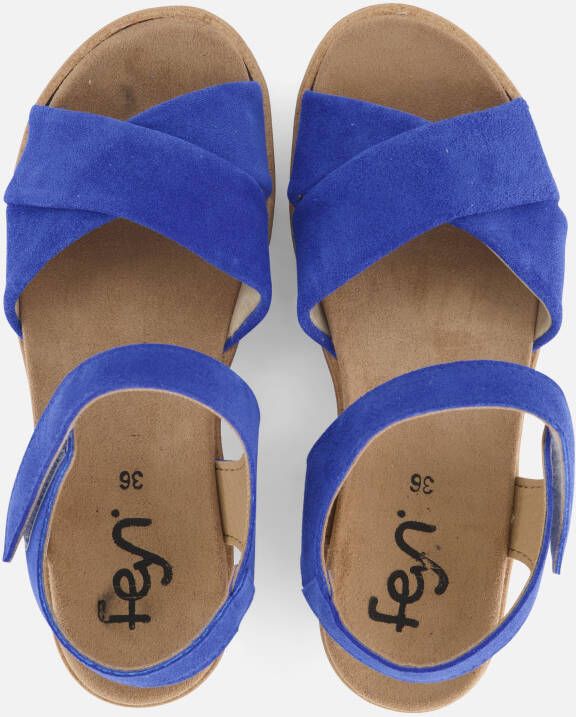 Feyn Mia 01 Sandalen blauw Suede