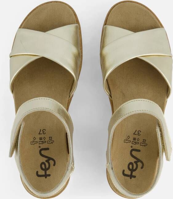 Feyn Mia 01 Sandalen goud Leer