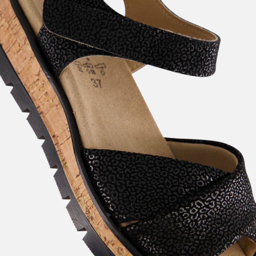 Feyn Mia01 Sandalen zwart Leer