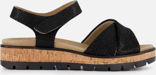 Feyn Mia01 Sandalen zwart Leer