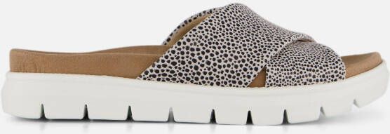 Feyn Slippers wit Leer