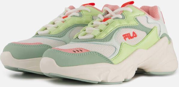 Fila Collene sneakers lichtroze geel mintgroen Jongens Meisjes Mesh Meerkleurig 33