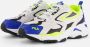 Fila Ray Tracer Neon Blauw Sneaker Multicolor Dames - Thumbnail 14