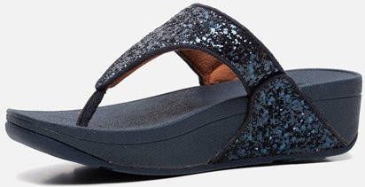 FitFlop Lulu Glitter Toe Thong slippers blauw