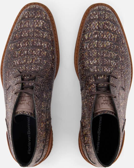 Floris van Bommel 34.01 Crepi Veterschoenen taupe