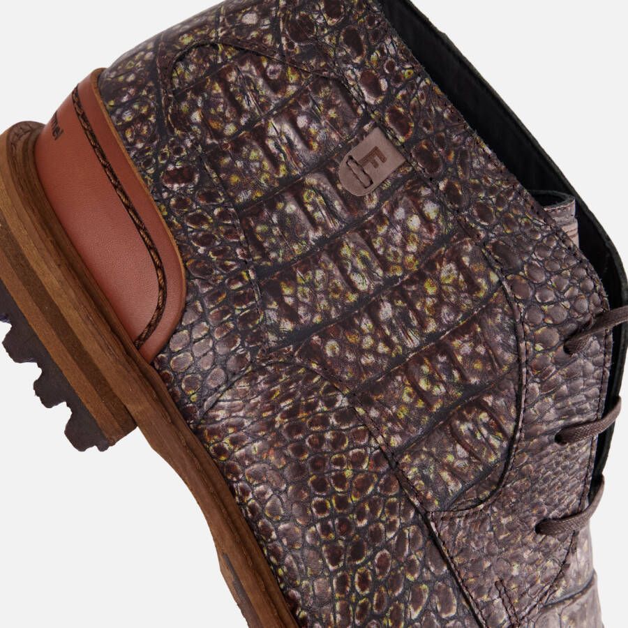 Floris van Bommel 34.01 Crepi Veterschoenen taupe