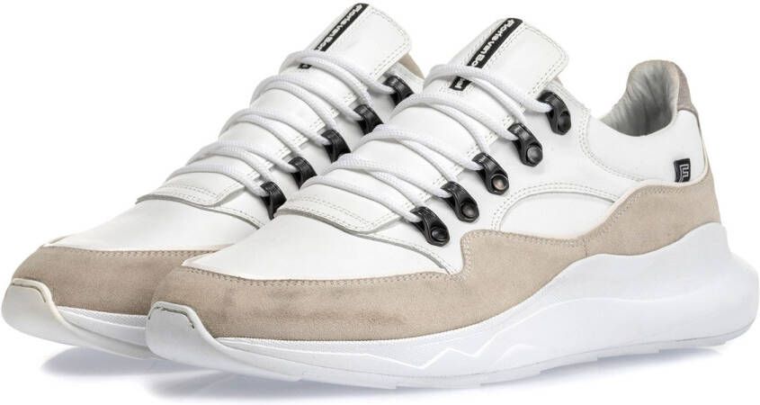 Floris van Bommel Sneakers Heren Lage sneakers Herenschoenen Suède 16281 Wit  - Schoenen.nl