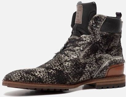 Floris van Bommel 20058 05 off white pony multi zwart - Schoenen.nl