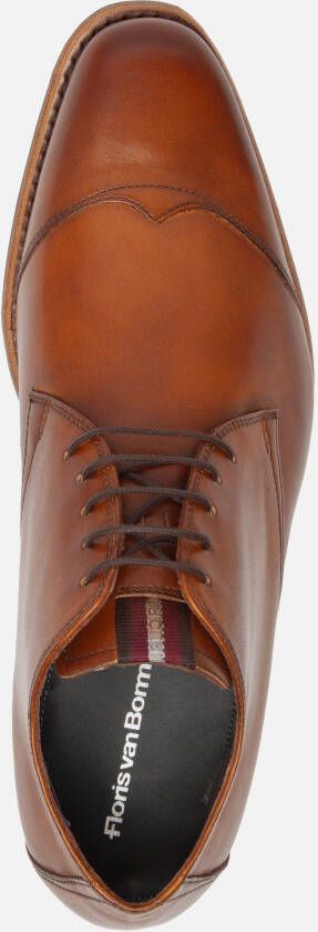 Floris van Bommel veterschoenen cognac Leer 390303