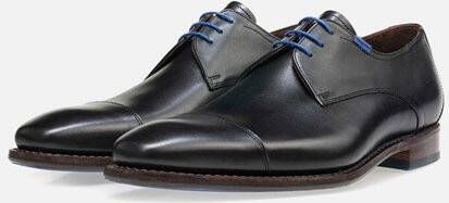 Floris van bommel SFM 30064 10 01 Black Calf H Wijdte Veterschoenen