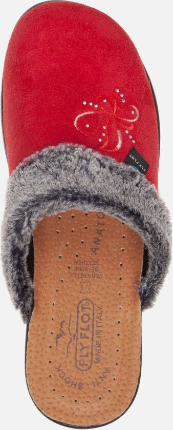 FLY FLOT Pantoffels rood Textiel