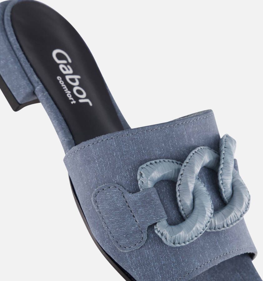 Gabor Denim Slippers blauw Textiel