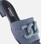 Gabor Denim Slippers blauw Textiel - Thumbnail 4