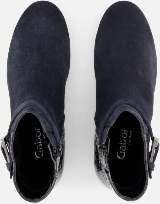 Gabor Enkellaarsjes blauw Suede