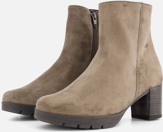 Gabor Enkellaarsjes taupe Suede