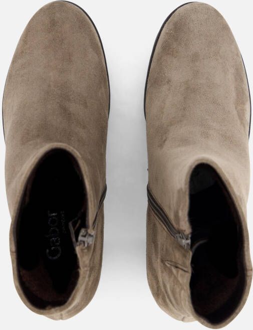 Gabor Enkellaarsjes taupe Suede