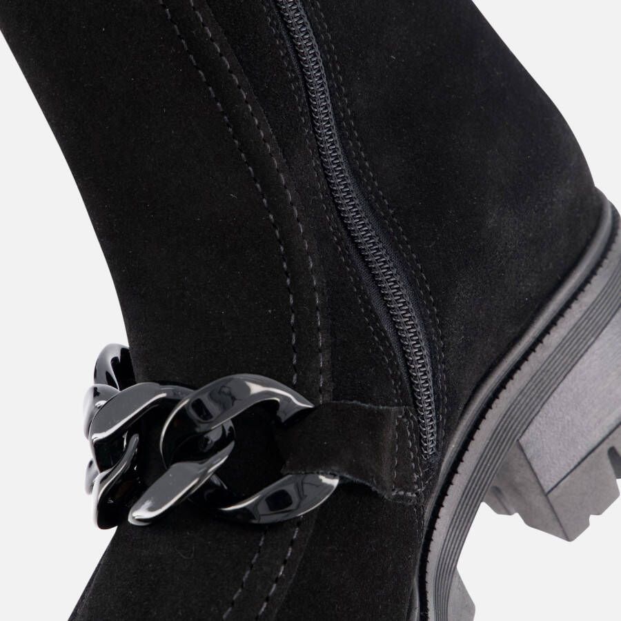 Gabor Enkellaarsjes zwart Suede