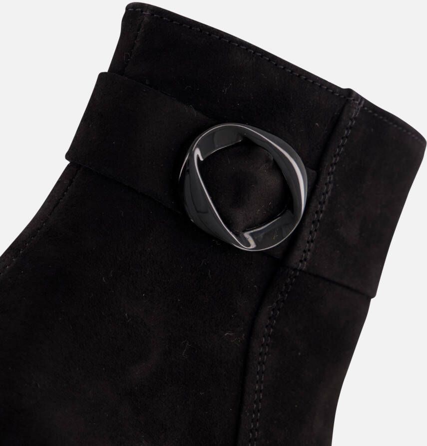 Gabor Enkellaarsjes zwart Suede