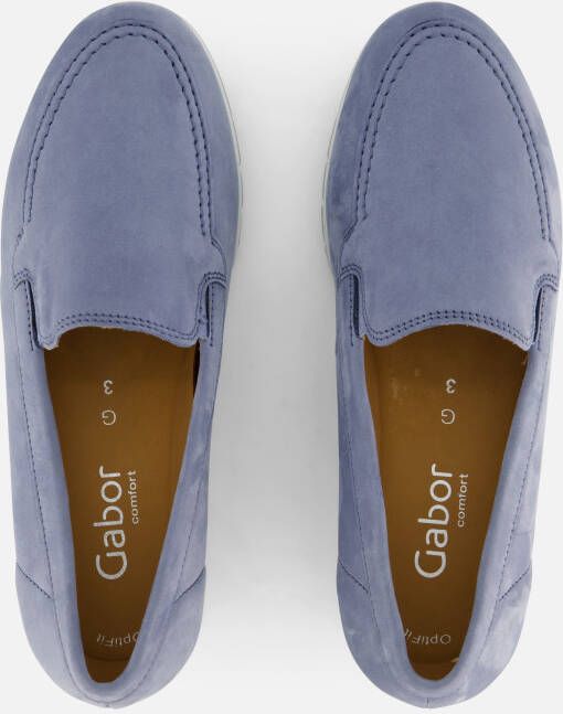 Gabor Instappers blauw Nubuck