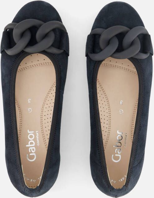 Gabor Instappers blauw Suede