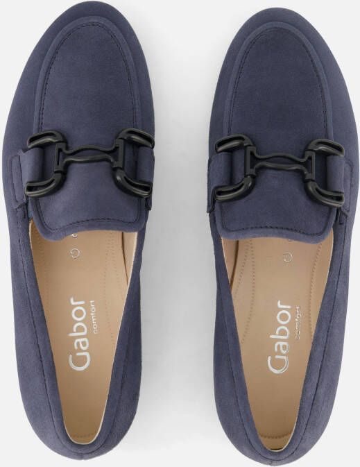 Gabor Instappers blauw Suede