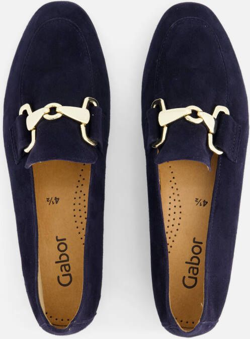 Gabor Instappers blauw Suede