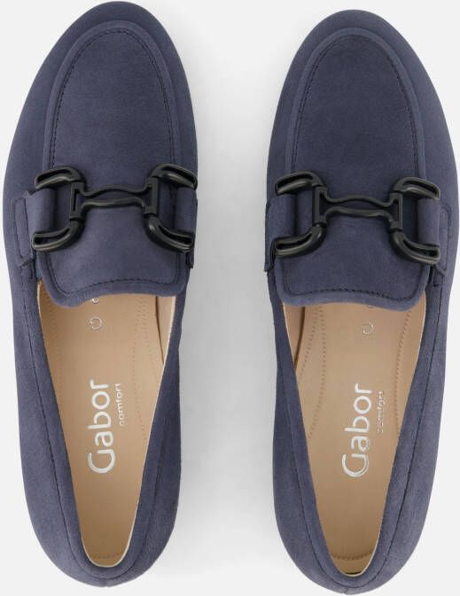 Gabor Instappers blauw Suede
