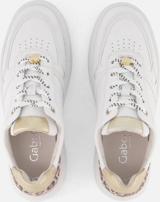 Gabor Leopard Sneakers wit Leer