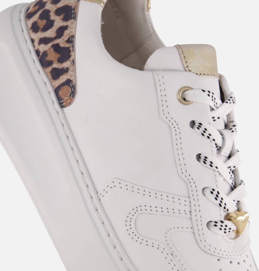 Gabor Leopard Sneakers wit Leer