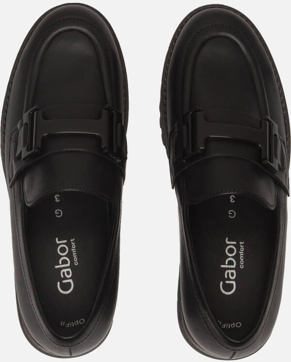 Gabor Loafers zwart Leer