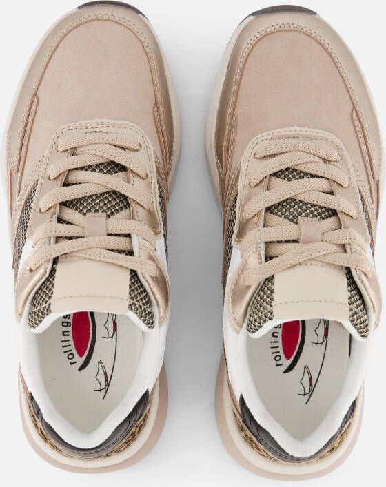 Gabor Rollingsoft Sneakers beige Textiel