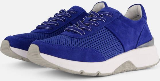 Gabor Rollingsoft Sneakers blauw Suede