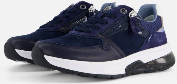 Gabor Rollingsoft Sneakers blauw Suede