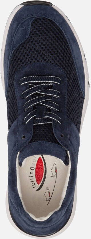 Gabor Rollingsoft Sneakers blauw Textiel
