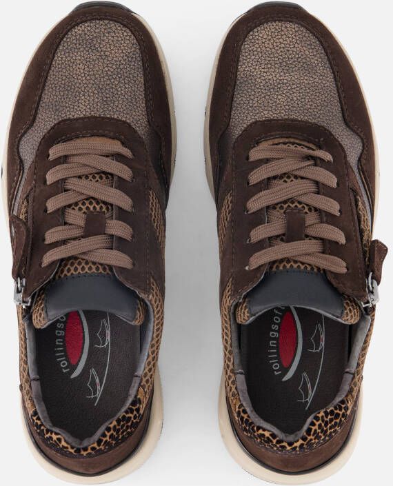 Gabor Rollingsoft Sneakers brons Textiel