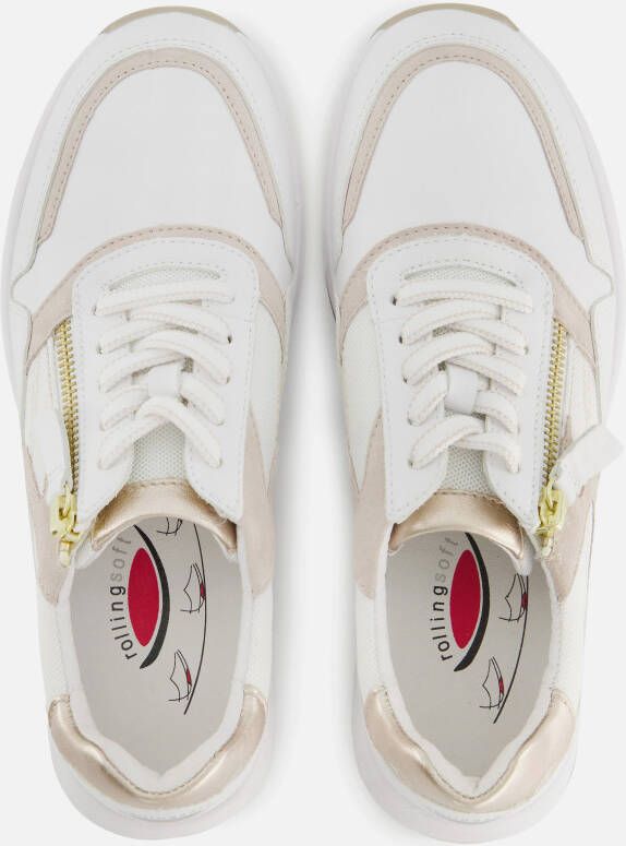 Gabor Rollingsoft Sneakers wit Leer