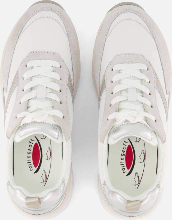 Gabor Rollingsoft Sneakers wit Leer