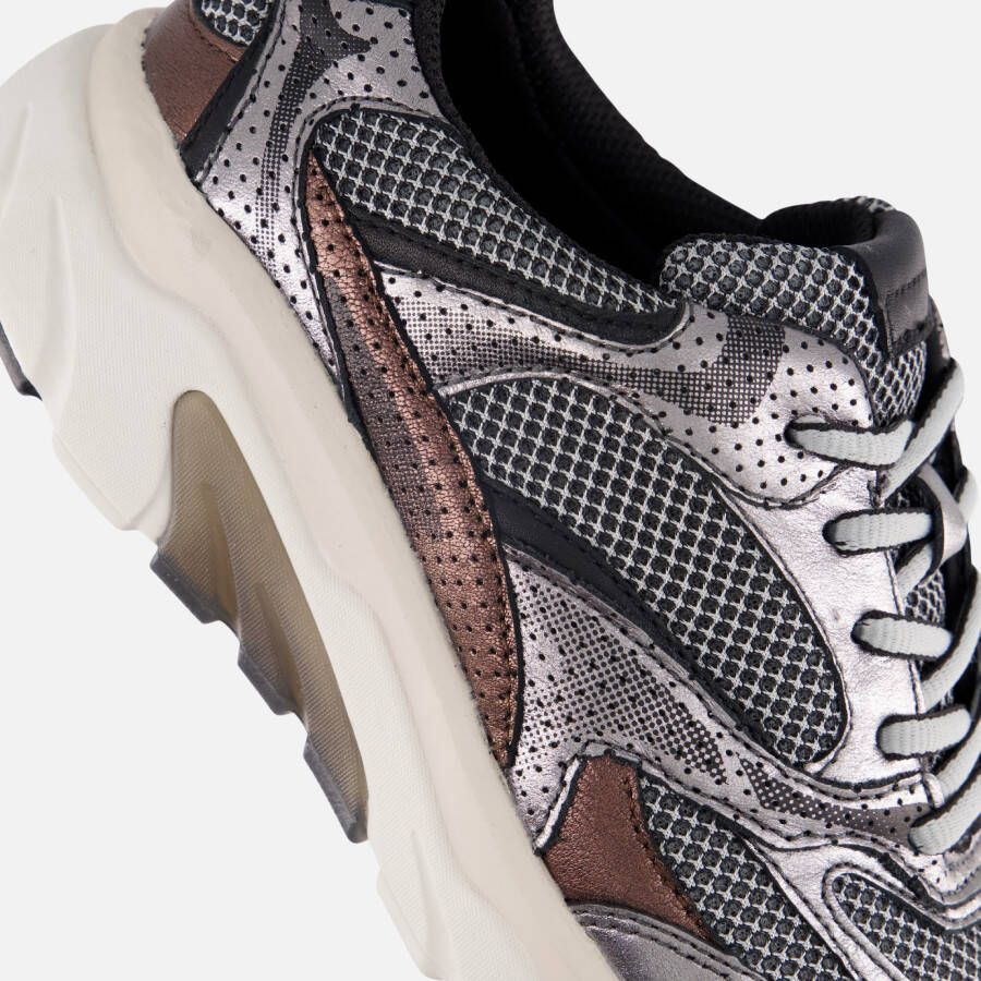 Gabor Rollingsoft Sneakers zilver Textiel