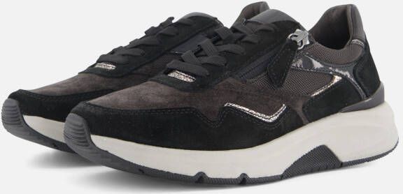 Gabor Rollingsoft Sneakers zwart Suede