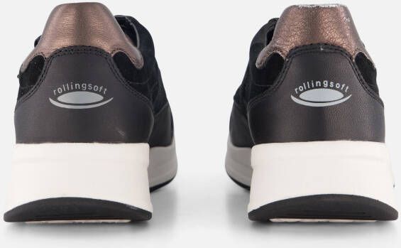 Gabor Rollingsoft sneakers zwart Suede