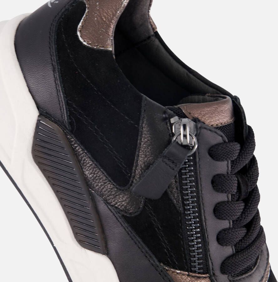 Gabor Rollingsoft sneakers zwart Suede