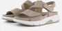 Gabor Fluwelen Leren Sandalen Beige Dames - Thumbnail 2